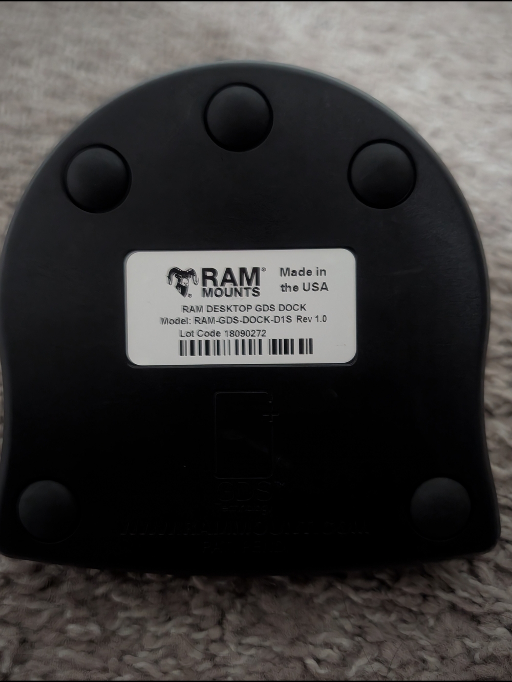 Black Desktop GDS Dock - Secure Mounting Base